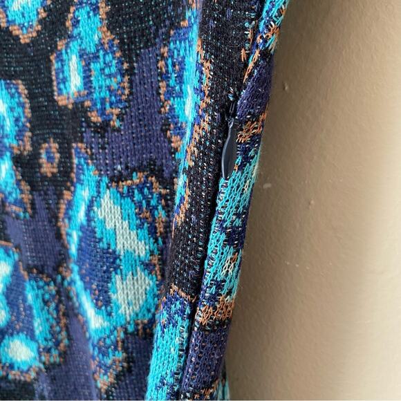 Cecelia Prado Anthropologie | Fit and Flare Knee Length Sweater Dress Blue Small - Picture 3 of 6